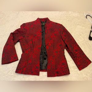 Red Studio One Floral Blazer